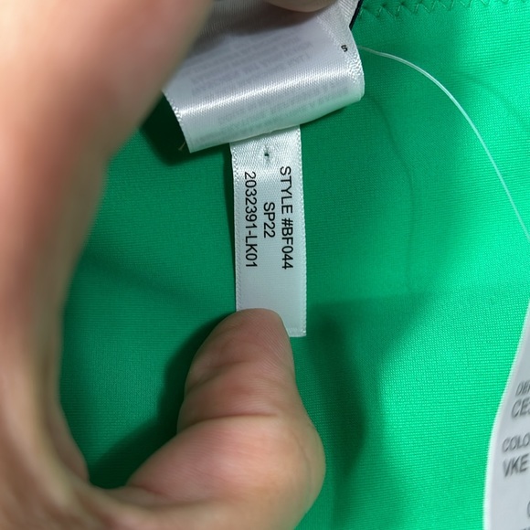 J Crew High-rise scalloped bikini bottom in Brilliant Green size small - Picture 10 of 12